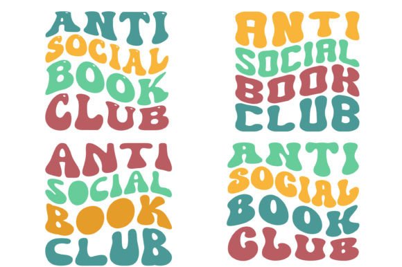 Anti Social Book Club Retro Wavy T-shirt