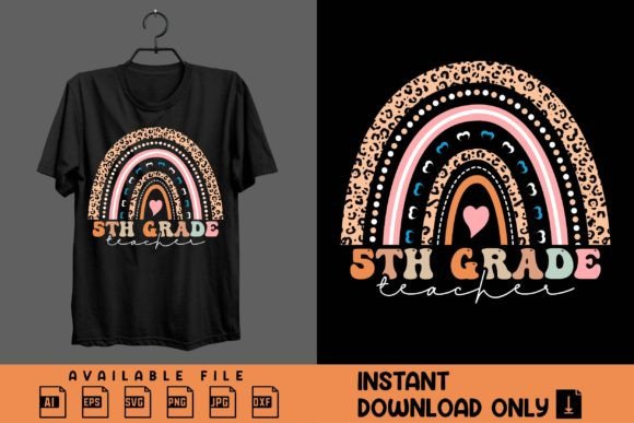 Captivating 5th Grade Teacher T-shirt Design