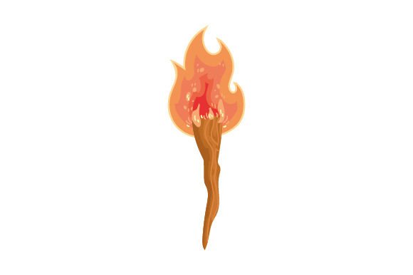Caveman Fire Torch: A Unique Embroidery Design