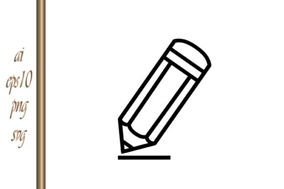 Cute and Versatile Pencil Icon for School Projects
