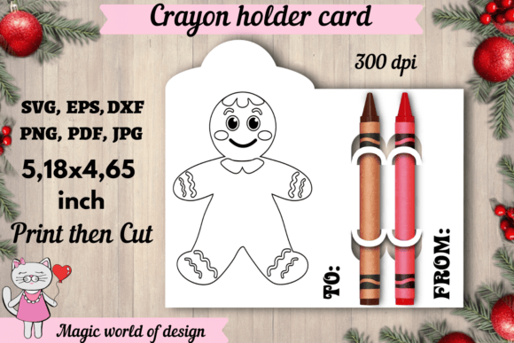 Cute Gingerbread Man Coloring Card SVG Review