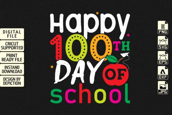 Happy 100th Day of School Apple T-Shirt