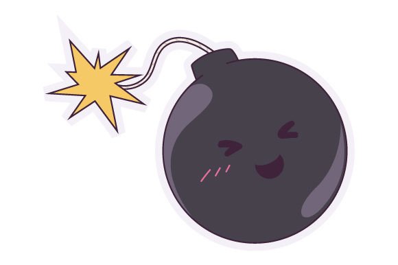 Old School Bomb Sticker: A Classic Embroidery Design