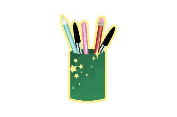 Pencil and Pen Holder: A Versatile Embroidery Design