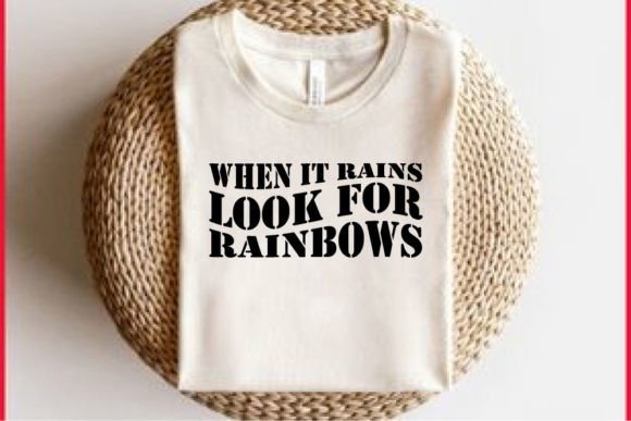 Retro Home-School T-shirt Design, When It Rains