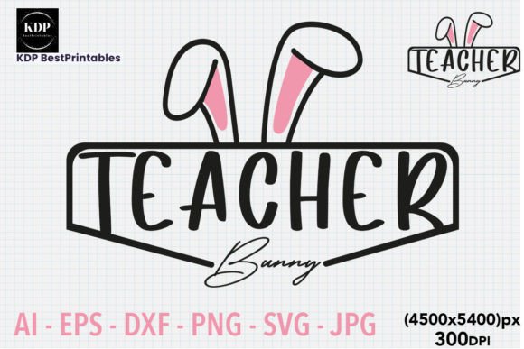 Teacher Bunny T-shirt Design - Easter