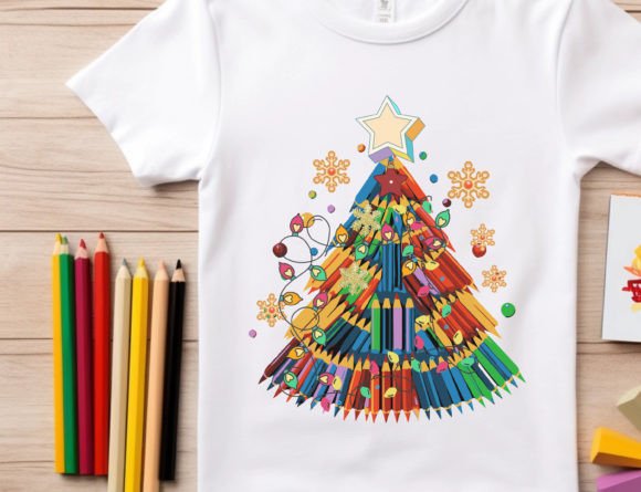 Teacher Christmas Png, Crayon Tree Light Review