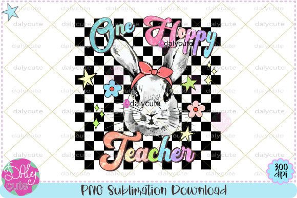 Teacher Easter Bunny Retro Sublimation Review