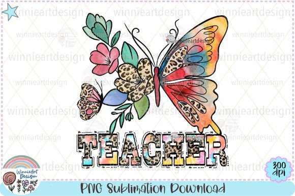 Teacher Life Retro Flowers Butterfly PNG Review